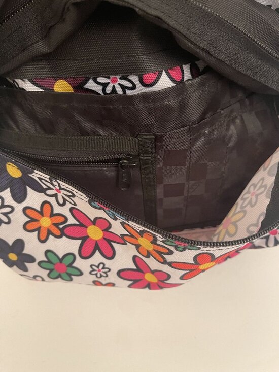Vans Off The Wall Realm Backpack Black Wildflower Funky Floral Print School Bag main image 10